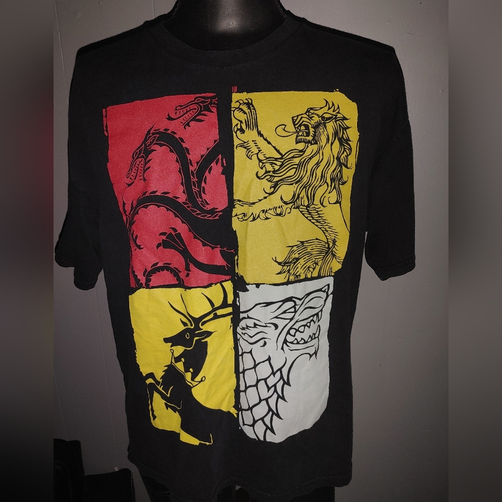 Game Of Thrones Black Graphic T-Shirt Preowned Size XL